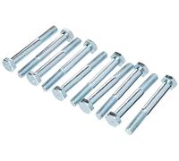 ForgeFix - Bullone ad alta resistenza 8.8 Zrade Steel ZP M10 x 80mm Bag 10