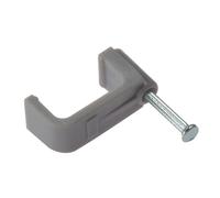 ForgeFix - Cable Clip Flat Gray 6.00mm Box 100