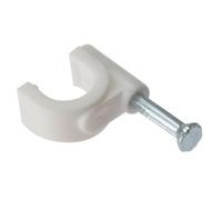 ForgeFix - Cable Clip Round White 7-8mm Box 100