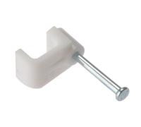 Forgefix Clip Cavo Piatto Bianco Bellwire Scatola 100 FORFCCBW