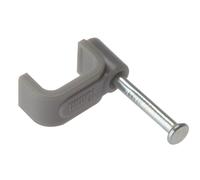 ForgeFix Clip Cavo Piatto Grigio 1.00mm Confezione Da 100 FORFCC1G