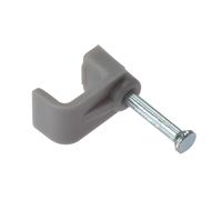 Forgefix Clip Cavo Piatto Grigio 4.00mm Scatola 100 FORFCC4G