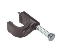 Forgefix Clip Cavo Tondo Coassiale Marrone 6-7Mm Scatola 100 FORRCC67BR