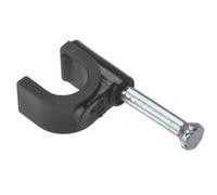 Forgefix Clip Cavo Tondo Coassiale Nero 6-7Mm Scatola 100 FORRCC67B