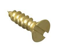 Forgefix FORFPC126B - Vite per legno con intaglio CSK in ottone, 1/2" x 6 pezzi