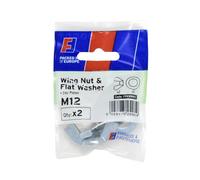 Forgefix M12 Dado A Vola E Pacco Di Rondelle 2 Di Ognuno Zincato FORFPKWNW12