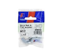 Forgefix M12 Dado A Vola E Pacco Di Rondelle 2 Di Ognuno Zincato FORFPKWNW12