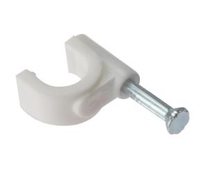 Forgefix RCC78W - Fermacavi rotondo, colore: Bianco