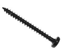 Forgefix Spectre PZ Compatibile Legno Vite Pan Nero 4 x 40mm Box 200, dispone di una padella, compatibile pozidrive, testa incassata, completamente filettata con una filettatura dentata