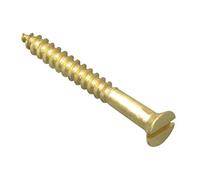 Forgefix - Vite per legno scanalata CSK in ottone, 1,1/4" x 6 forgie, confezione da 15