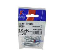 Forgefix Vite Pozi Multiuso 5.0 X 40Mm ForgePack 10 ZP FORFPMS540Z