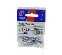 Forgefix Vite Pozi multiuso CSK ST ZP 3,5 x 25 mm ForgePack 40, utilizzata in tutti i settori tra cui falegnameria, elettrico e idraulico