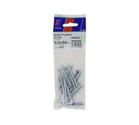 Forgefix Vite Pozi multiuso CSK ST ZP 5,0 x 50 mm ForgePack 20, utilizzata in tutti i settori tra cui falegnameria, elettrico e idraulico