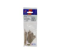 Forgefix Vite Pozidriv multiuso CSK ST ZP 4,0 x 60 mm ForgePack 20, utilizzata in tutti i settori tra cui falegnameria, elettrico e idraulico