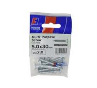 Forgefix Vite Pozidriv multiuso CSK ST ZP 5,0 x 30 mm ForgePack 10, utilizzata in tutti i settori tra cui falegnameria, elettrico e idraulico