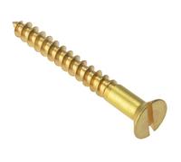 ForgeFix Viti per Legno a Testa Fessurata, Ottone, 6.35 cm x 12, Confezione da