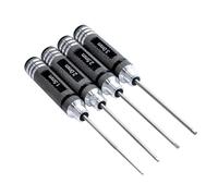 Forgekael 1,5 mm 2,0 mm 2,5 mm da 3,0 mm Set di cacciavite esagonale compatibile con modelli drone Racing RC Modelli di auto in elicottero Modelli di barche aeroplani universali(Silver)
