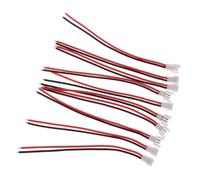 Forgekael 10pcs 3,7 V Lipo 51005 Connettore a 2 pin femmina maschio con filo compatibile con modelli di giocattoli per droni per auto RC Fit universale(Male female Each 5)