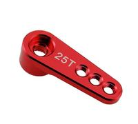 Forgekael 25T M3 Alluminio RC Servo Braccio Corno Braccio singolo Doppio braccio Compatibile con modelli di auto RC 1/10 Crawler Car Boat Futaba Parti di ricambio aftermarket(Single Arm red)