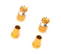 Forgekael 2pcs M3 M4 Stick End Transmit Regolabile Lunghezza a due sezioni Compatibile con Airplane Radio Modello RC Fit(M3 Golden)