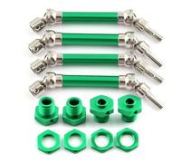 Forgekael 4pcs Albero di trasmissione anteriore e posteriore in metallo con ruota esadecimale compatibile con 1 8 4x4 3s 1 8 550 mega 4x4 modelli di auto RC aftermarket(Green)
