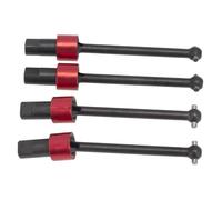 Forgekael 4pcs metallo anteriore e posteriore Albero di trasmissione 'albero compatibile con i modelli di auto RC Latrax Teton 1 18 in(Red)