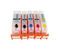 Forgekael 5 cartucce d'inchiostro ricaricabili compatibili con di PGI550 CLI551 per il PGI-550 CLI-551 compatibili con IP7250 IX6850 MG5450 MG5650 MX925