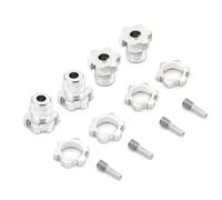 Forgekael Adattatore per esagonale con ruota in metallo da 17 mm 5353 compatibile con più modelli RC 4x4 come parti di aggiornamento E-Maxx Revo 3.3 Slayer Pro XO-1(Silver)