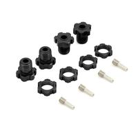 Forgekael Adattatore per esagonale con ruota in metallo da 17 mm 5353 compatibile con più modelli RC 4x4 come parti di aggiornamento E-Maxx Revo 3.3 Slayer Pro XO-1(Black)