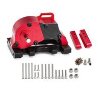 Forgekael Cambio a bassa velocità con trasmissione in metallo con ingranaggio motore compatibile con la aftermarket dei modelli di auto cingolate RC in 1/10(Red)