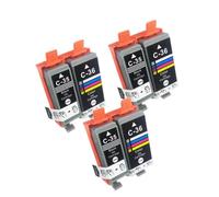 Forgekael Cartuccia d'inchiostro a colori Confezione da 2 compatibile con i materiali di consumo della stampante IP100 IP110 IP100B TR150 Per codice prodotto PGI-35 CLI-36 PGI35 CLI36(3sets 6pcs)