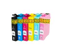Forgekael Compatibile con i materiali di consumo per stampanti T0801 T0802 T0803 T0804 T0805 T0806 Stilo fotografico P50 T59 R265 R270 R285 R290 R360 RX560 RX585 RX610(1Set)