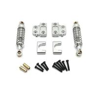 Forgekael Compatibile con modelli di auto RC 1/12 MN82 LC79 Ammortizzatore per asse posteriore in metallo e set di staffe di montaggio per sedile fisso aftermarket(Silver)