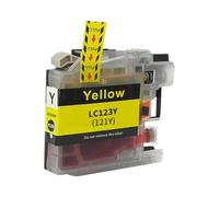 Forgekael Confezione da 4 cartucce d'inchiostro LC123 compatibili con i materiali di consumo della stampante MFC-J4510DW MFC-J4610DW MFC-J4410DW MFC-J4710DW per il numero di parte LC121(1PC Yellow)