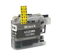 Forgekael Confezione da 4 cartucce d'inchiostro LC123 compatibili con i materiali di consumo della stampante MFC-J4510DW MFC-J4610DW MFC-J4410DW MFC-J4710DW per il numero di parte LC121(1PC Black)