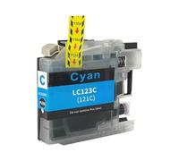 Forgekael Confezione da 4 cartucce d'inchiostro LC123 compatibili con i materiali di consumo della stampante MFC-J4510DW MFC-J4610DW MFC-J4410DW MFC-J4710DW per il numero di parte LC121(1PC Cyan)