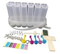 Forgekael Custodia esterna CISS a 6 colori da 100 ml di alimentazione continua 'inchiostro di parti di ricambio per serbatoio fai-da-te compatibile con la cartuccia
