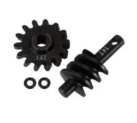 Forgekael Ingranaggi per assi per worm ingranaggi in acciaio 12T 13T 14T 16T 18T Compatibile con 1 RC Crawler Auto da 24 parti per SCX24 per SCX24(Overdrive 14T)