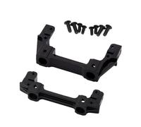 Forgekael Monti del paraurti del broncio anteriore in metallo Servo supporto compatibile con modelli di auto crawler RC da 1/10 parti di aggiornamento 90047 e 90046(Black)