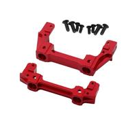 Forgekael Monti del paraurti del broncio anteriore in metallo Servo supporto compatibile con modelli di auto crawler RC da 1/10 parti di aggiornamento 90047 e 90046(Red)