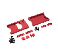 Forgekael Supporto per barra di montaggio per servo in metallo compatibile con modelli di auto RC Mn Mn98 Mn99s Mn45 Assorbimento degli urti Parti di aggiornamento del veicolo in 1/12(Red)