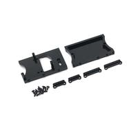 Forgekael Supporto per barra di montaggio per servo in metallo compatibile con modelli di auto RC Mn Mn98 Mn99s Mn45 Assorbimento degli urti Parti di aggiornamento del veicolo in 1/12(Black)