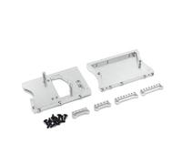 Forgekael Supporto per barra di montaggio per servo in metallo compatibile con modelli di auto RC Mn Mn98 Mn99s Mn45 Assorbimento degli urti Parti di aggiornamento del veicolo in 1/12(Silver)