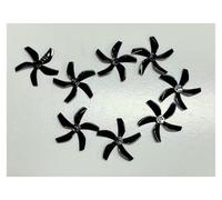 ForGEMFAN 4Pairs 8Pcs D51 2020 2x2x5 2inch 50.3mm 5-Blade PC Propeller 1.5mm for RC FPV Racing Freestyle Tinywhoop BETA85X Drone(Black)