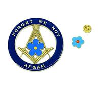 Forget Me Not AF&AM Auto Emblema Lapel Pin Masonic Combo Pack