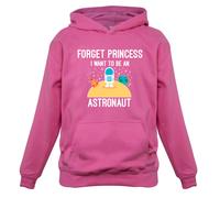 Forget Principessa Astronauta - Bambini Felpa con Cappuccio Spazio Rocket Love