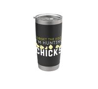 Forget The Eggs I'm Hunting Chicks Pasqua Divertente Uomo Donna Bicchiere termico in acciaio inox doppia parete