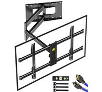 FORGING MOUNT Supporto TV Parete per 32-80 Polliciper Schermi Piatta/Curva TV, Con braccio articolare lungo 1090mm,Staffa TV con Girevole ed Estendibile, Braccio TVs Max VESA 600x400mm fino a 50KG