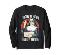 Forgive Me Father for I Have Synthed Funny Sintetizzatore Suora Maglia a Manica