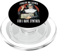 Forgive Me Father For I Have Synthed Funny Sintetizzatore Suora PopSockets PopGrip per MagSafe